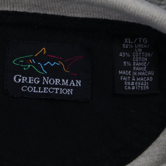 Greg Norman Collection Polo Men's XL Tan Linen Blend Pullover S/S Collared Golf - Picture 5 of 9